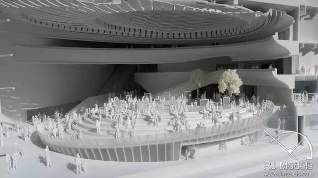 ▲戲曲中心概念模型的特色吊頂。