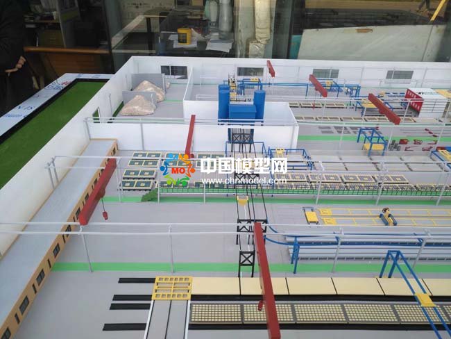 混凝土預制件沙盤模型，預制件生產線沙盤模型， 裝配式建筑沙盤模型
